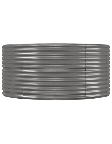 Letto Giardino Acciaio Verniciato Polvere 367x140x68 cm Grigio