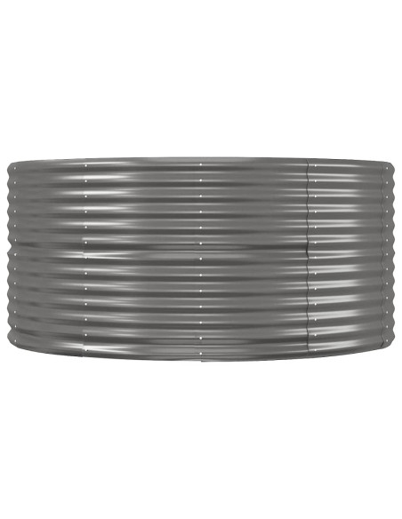 Letto Giardino Acciaio Verniciato Polvere 367x140x68 cm Grigio