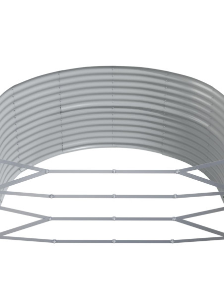 Letto Giardino Acciaio Verniciato Polvere 367x140x68 cm Grigio