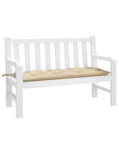 Cuscino per Panca Beige 120x50x7 cm in Tessuto Oxford 2