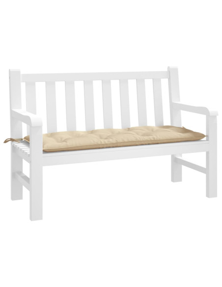 Cuscino per Panca Beige 120x50x7 cm in Tessuto Oxford