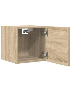 Mobili Porta TV a Parete 4pz Rovere Sonoma 30,5x30x30 cm 2