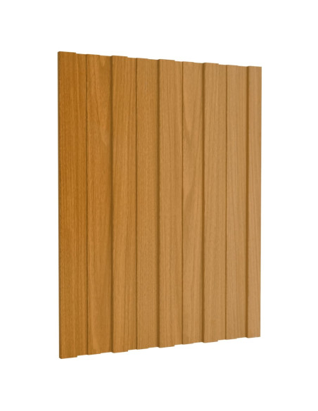 Pannelli da Tetto 36 pz in Acciaio Zincato Naturale 60x45 cm