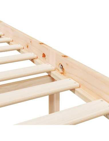 Letto per Anziani con Testiera Bianco Super King Legno Massello