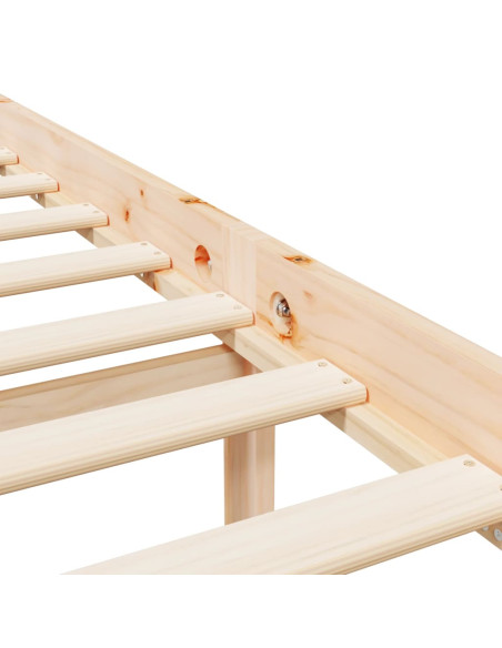 Letto per Anziani con Testiera Bianco Super King Legno Massello