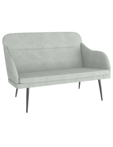Panca Grigio Chiaro 110x76x80 cm in Velluto