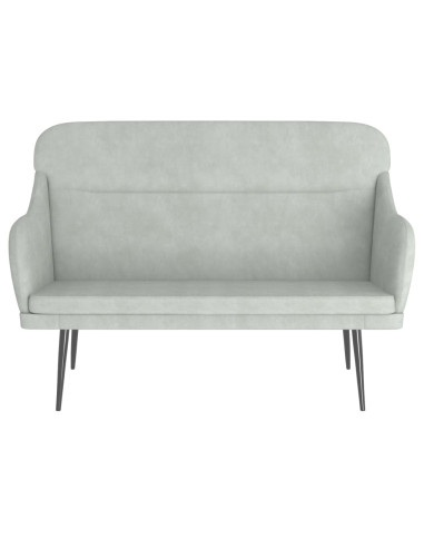 Panca Grigio Chiaro 110x76x80 cm in Velluto