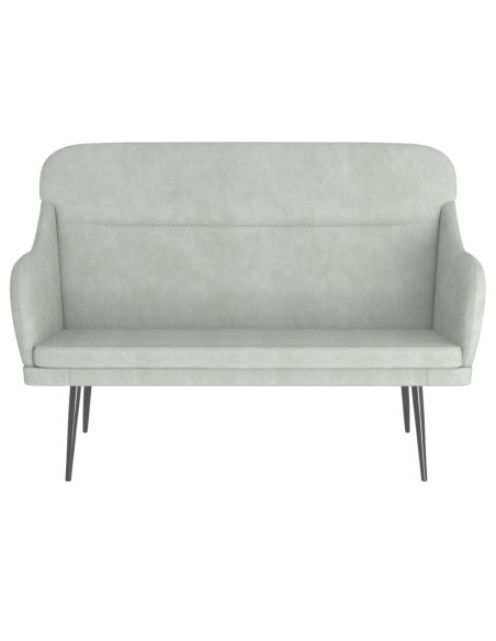 Panca Grigio Chiaro 110x76x80 cm in Velluto