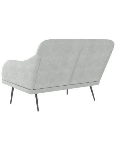 Panca Grigio Chiaro 110x76x80 cm in Velluto
