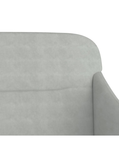 Panca Grigio Chiaro 110x76x80 cm in Velluto
