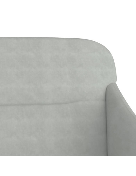 Panca Grigio Chiaro 110x76x80 cm in Velluto