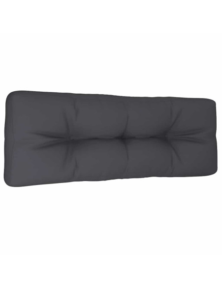 Cuscino per Pallet Antracite 120x40x12 cm in Tessuto