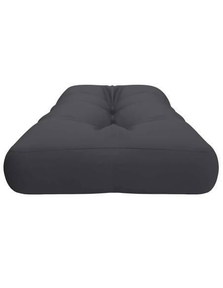 Cuscino per Pallet Antracite 120x40x12 cm in Tessuto