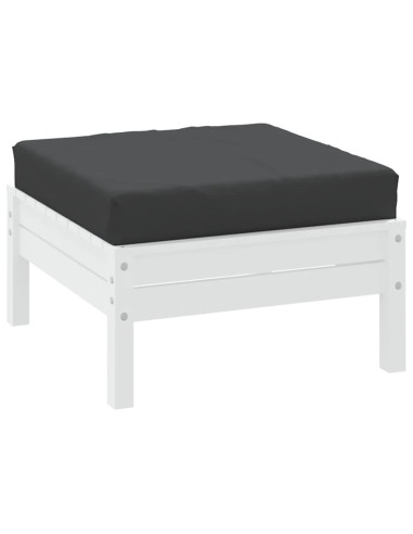 Cuscino per Pallet Nero 60x60x6 cm in Tessuto