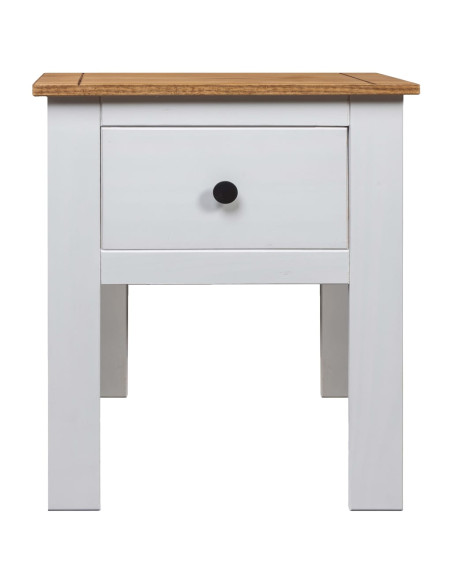 Comodino Bianco 46x40x57 cm in Legno di Pino Panama Range