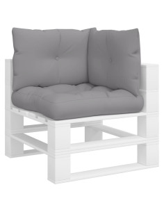 Cuscini per Pallet 3 pz Grigi in Tessuto 2