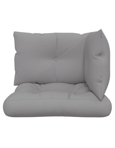 Cuscini per Pallet 3 pz Grigi in Tessuto