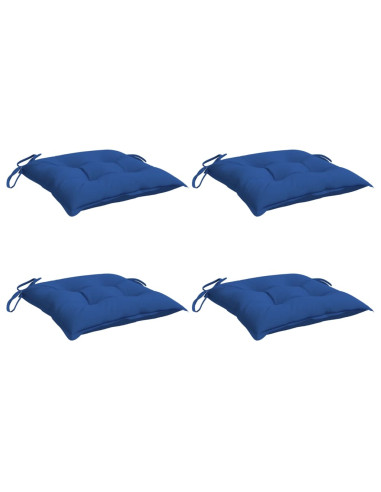 Cuscini per Sedia 4 pz Blu 40x40x7 cm in Tessuto Oxford