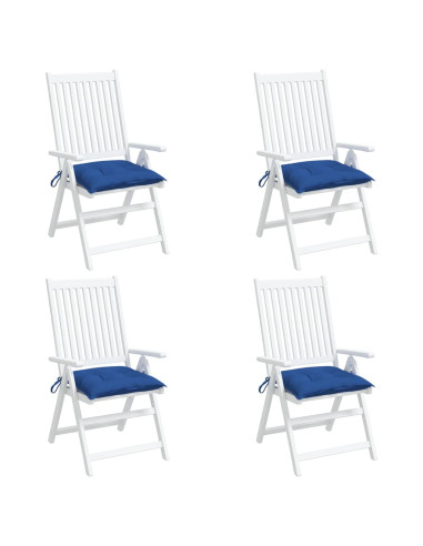 Cuscini per Sedia 4 pz Blu 40x40x7 cm in Tessuto Oxford
