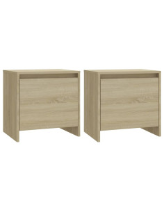 Comodini 2 pz Rovere Sonoma 45x34x44,5 cm in Truciolato