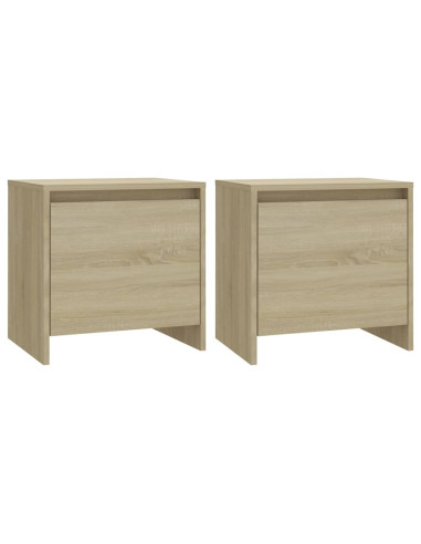 Comodini 2 pz Rovere Sonoma 45x34x44,5 cm in Truciolato