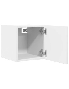 Mobili Porta TV a Parete 4pz Bianchi 30,5x30x30 cm 2