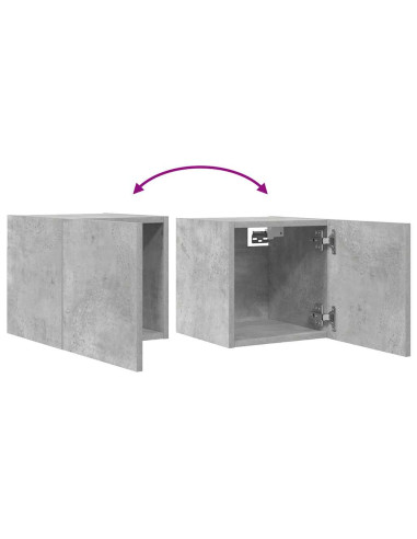 Mobili Porta TV a Parete 4pz Grigio Cemento 30,5x30x30 cm