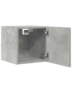 Mobili Porta TV a Parete 4pz Grigio Cemento 30,5x30x30 cm 2