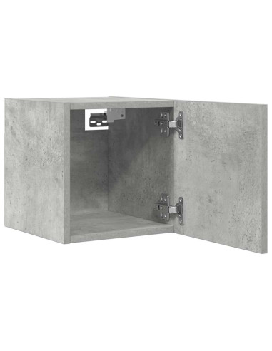 Mobili Porta TV a Parete 4pz Grigio Cemento 30,5x30x30 cm