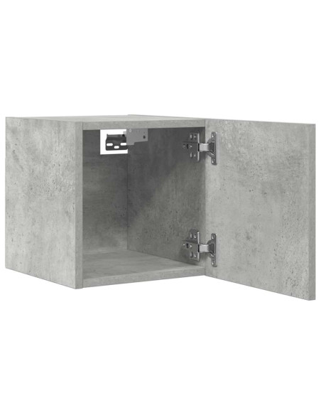 Mobili Porta TV a Parete 4pz Grigio Cemento 30,5x30x30 cm