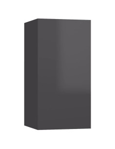 Mobili TV 2pz Grigio Lucido 30,5x30x60 cm Legno Multistrato 2