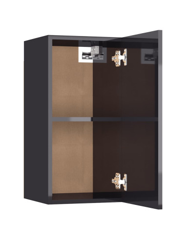 Mobili TV 2pz Grigio Lucido 30,5x30x60 cm Legno Multistrato