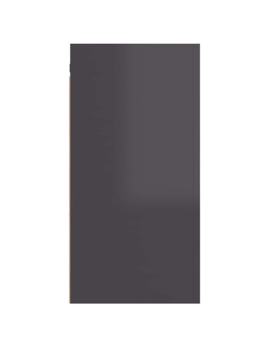 Mobili TV 2pz Grigio Lucido 30,5x30x60 cm Legno Multistrato