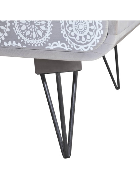 Armadietto Laterale con 3 Cassetti Grigio