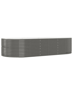 Letto Giardino Acciaio Zincato 291x140x68 cm Grigio
