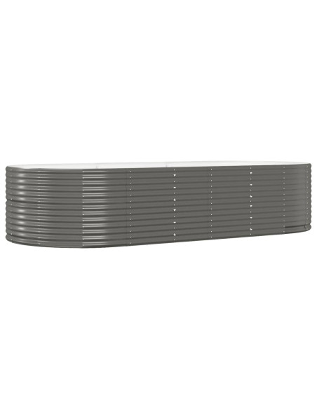 Letto Giardino Acciaio Zincato 291x140x68 cm Grigio