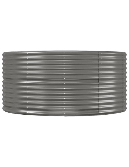 Letto Giardino Acciaio Verniciato Polvere 291x140x68 cm Grigio