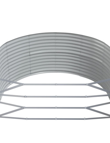 Letto Giardino Acciaio Verniciato Polvere 291x140x68 cm Grigio