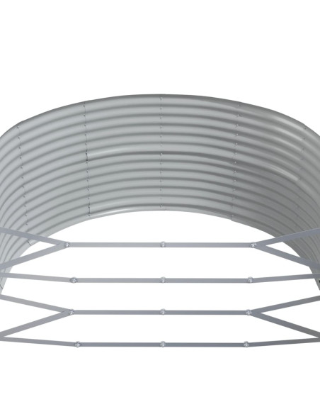 Letto Giardino Acciaio Verniciato Polvere 291x140x68 cm Grigio