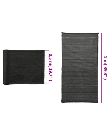 Rete per Privacy in HDPE 1x25 m Nera