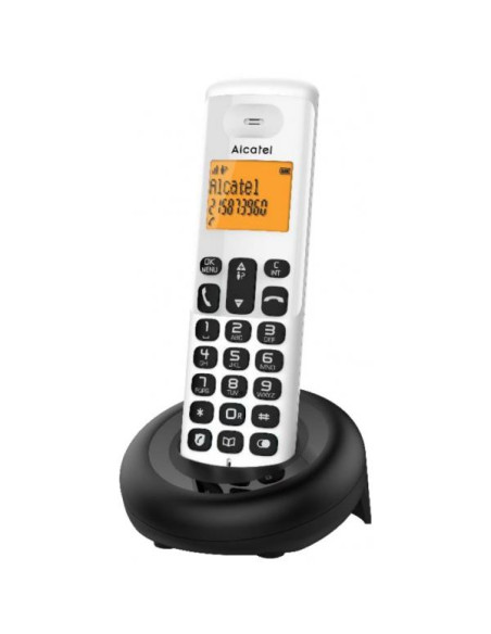 Alcatel E160 Telefono DECT Identificatore di chiamata Nero, Bianco