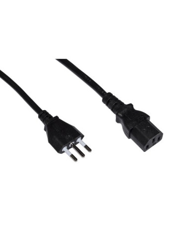 CAVO LINK ALIMENTAZIONE X PC/STAMPANTI SPINA ITALIANA TRIPOLARE 10A 1,8MT, NERO, LKIT18