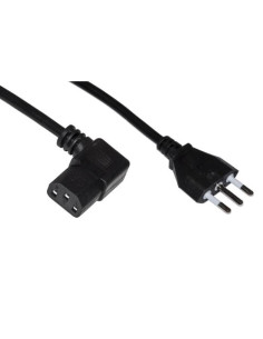 CAVO LINK ALIMENTAZIONE X PC/STAMPANTI SPINA ITALIANA TRIPOLARE 10A,PRESA 90 GRADI IEC 1,8MT, NERO, LKIT18D