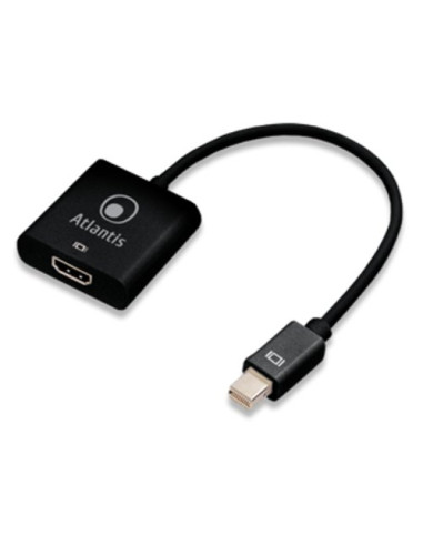 ADATTATORE ATLANTIS MINI DISPLAYPORT TO HDMI, M/F, 0,17MT, NERO, A04-MINIDP_HDMI