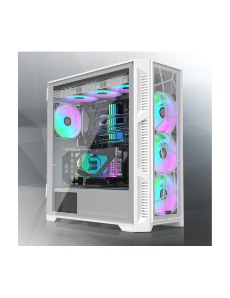RAIJINTEK CASE M.TOWER PONOS ULTRA WHITE TG4 ARGB FAN*4 TYPE C USB3.0