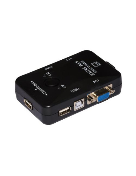SWITCH LINK KVM 2PC USB/VGA/KB + AUDIO MOUSE CON CAVI INCLUSI PER CONDIVIDERE 2 PC CON UN MONITOR