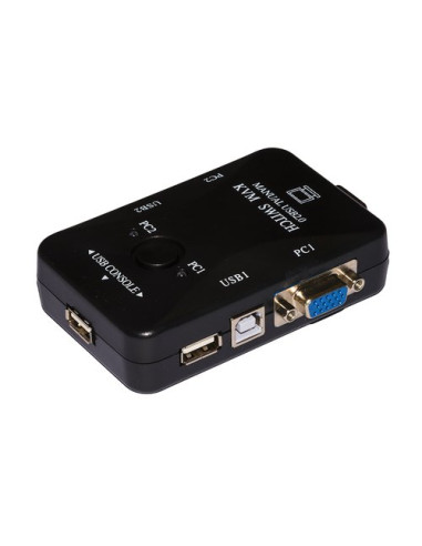 KVM SWITCH LINK PER 2 PC USB/VGA CON 1 MOUSE, 1 TASTIERA USB E 1 MONITOR VGA CON CAVI INCLUSI LKKWM2