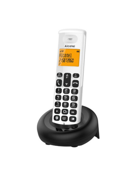Alcatel E160 Telefono DECT Identificatore di chiamata Nero, Bianco
