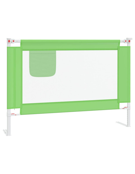 Sponda Letto di Sicurezza per Bambini Verde 90x25 cm in Tessuto
