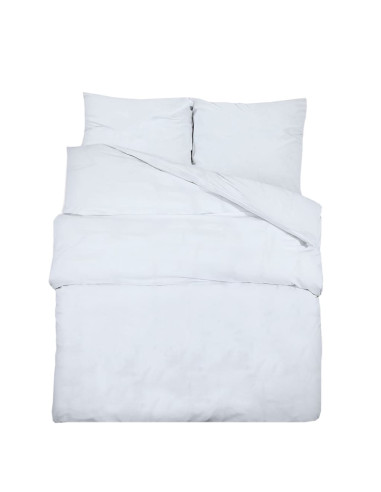 Set Copripiumino Bianco 155x220 cm in Microfibra Leggera